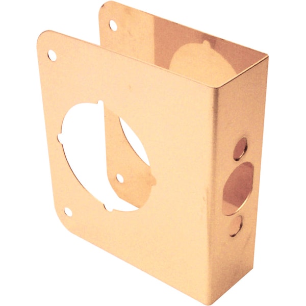 Prime-Line Prime-Line 4.5 in. H X 4.31 in. L Brass-Plated Brass Lock and Door Reinforcer U 9558 - main